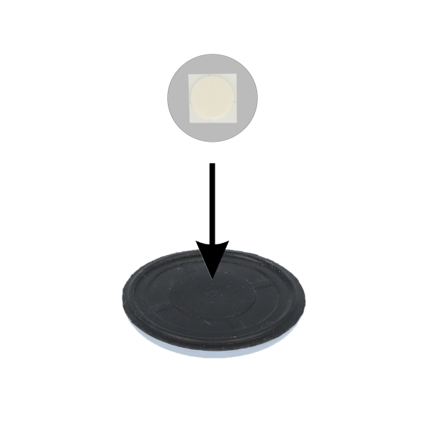 magiGLIDE® PTFE Gleiter 25 mm rund mit Klebepunkt