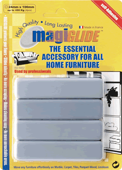 magiGLIDE® PTFE Gleiter 24 x 100 mm eckig mit Klebepunkt