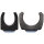 Tecta Kragstuhl Freischwinger Gleiter Set 2 x oval 2 x Rundrohr Transparent Ø 25 mm / 12 mm