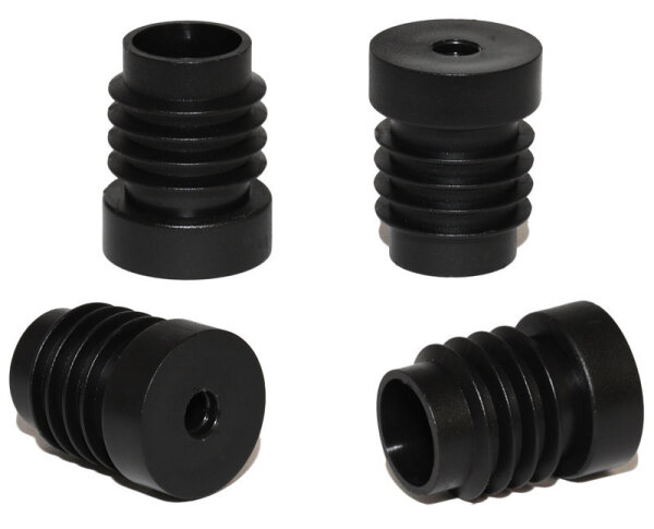 for2click® Stopfengleiter rund Gerade, 4er-Set Ø 25 mm